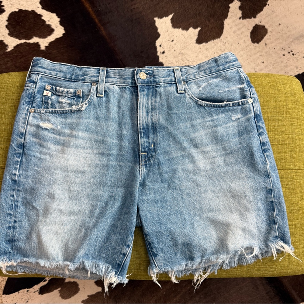 AG Adriano Goldschmied Light Blue Denim Jean Shorts